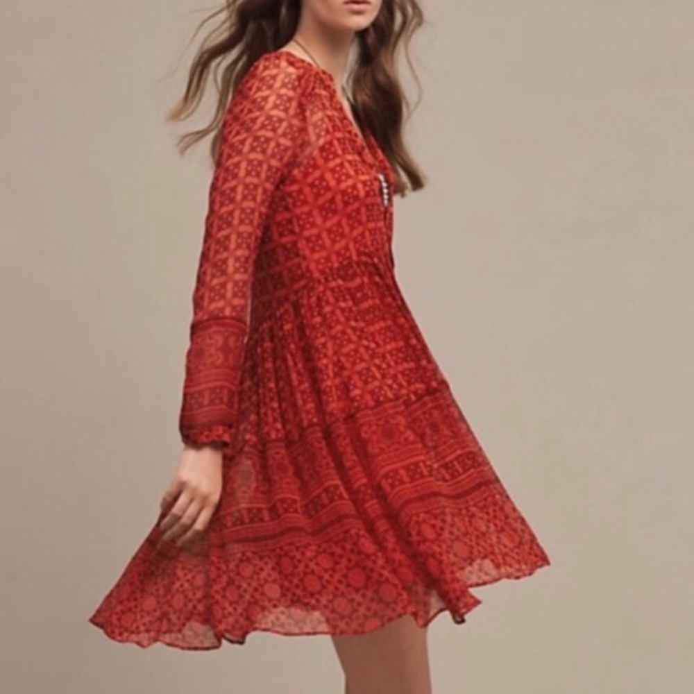 Anthropologie Maeve Canna Swing  Dress